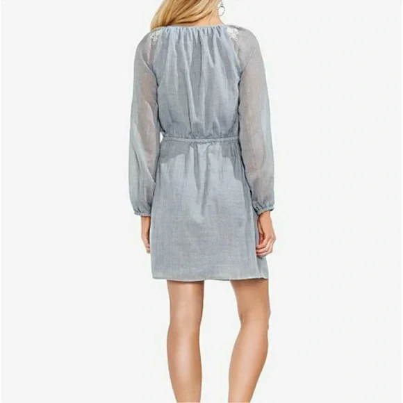 NWT Vince Camuto Embroidered Floral Chambray Dress Zen Bloom XL - Picture 8 of 8